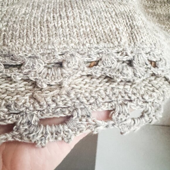 Vintage Bianca Ramie Cotton Floral Grandma Core Pullover Sweater M - Picture 6 of 6